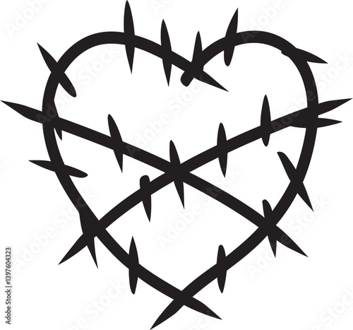 Entangled in Desire The Symbolic Significance of a Heart Bound by Barbed Wire