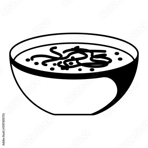 Frittatensuppe vector icon design, German cuisine symbol, Germany Serving Platter sign, European gastronomy food culture stock illustration, Fladlesuppe concept