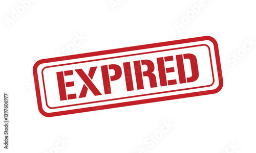 EXPIRED red stamp text vector, rubber stamp