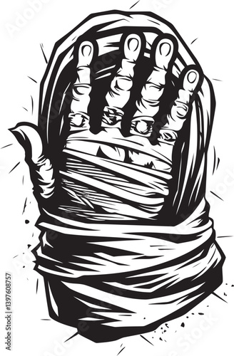 The Chilling Legend of the Mummy  Hand A Gripping Tale of Horror