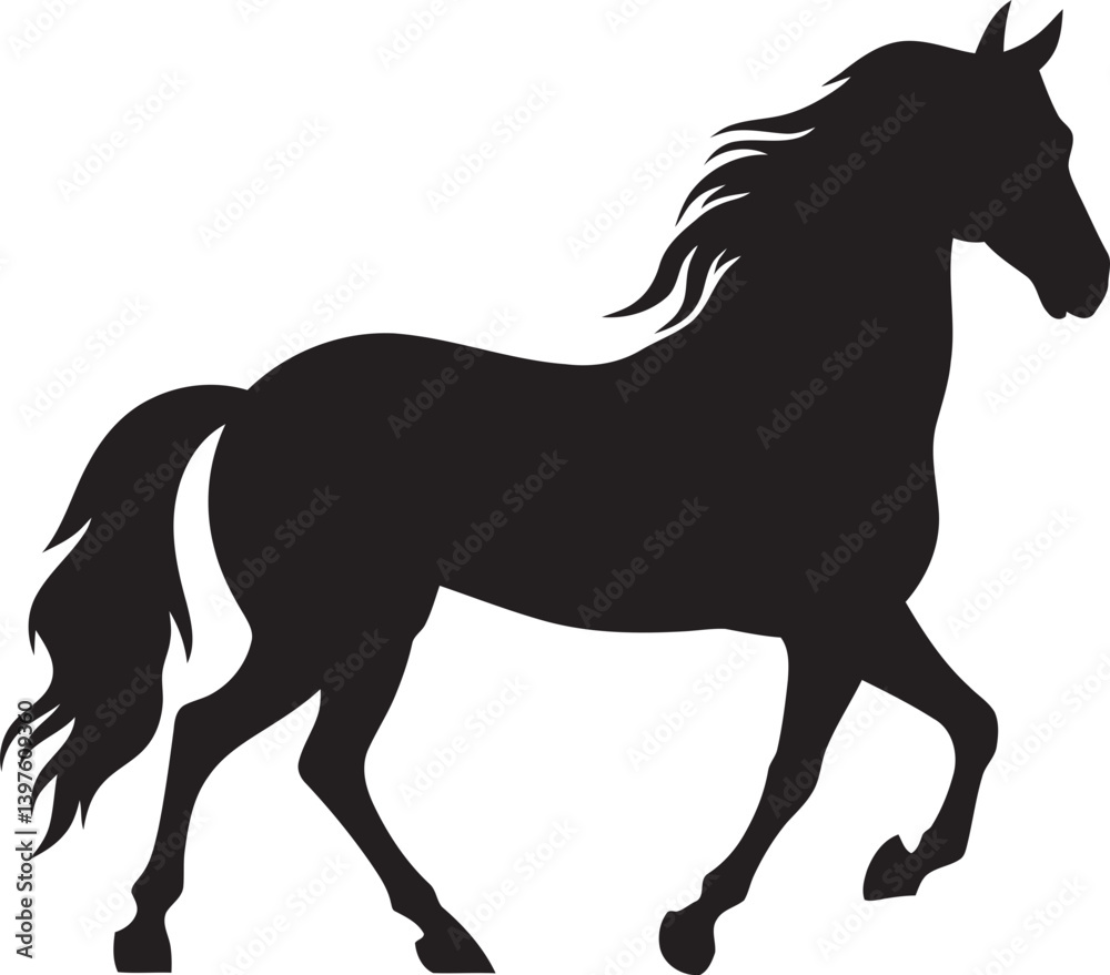 Obraz premium Horse Silhouettes in Art Therapy Exploring Healing Through Creative Expression