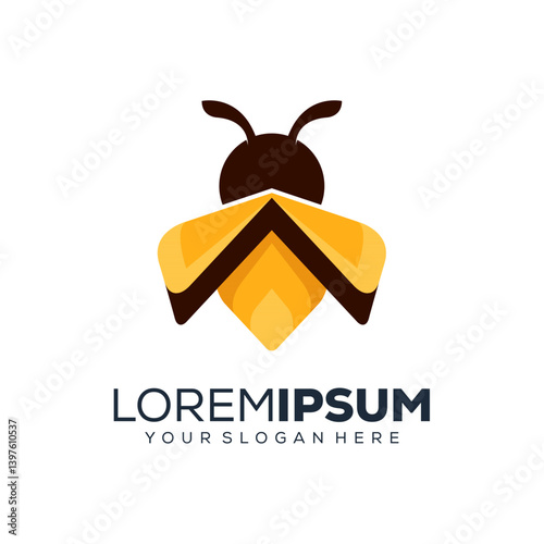 Abstract bee logo design