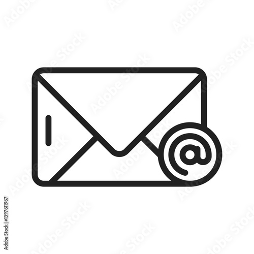 Email icon vector image. Suitable for mobile apps, web apps and print media.