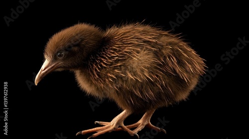 New Zealand little brown kiwi, Apteryx mantelli photo