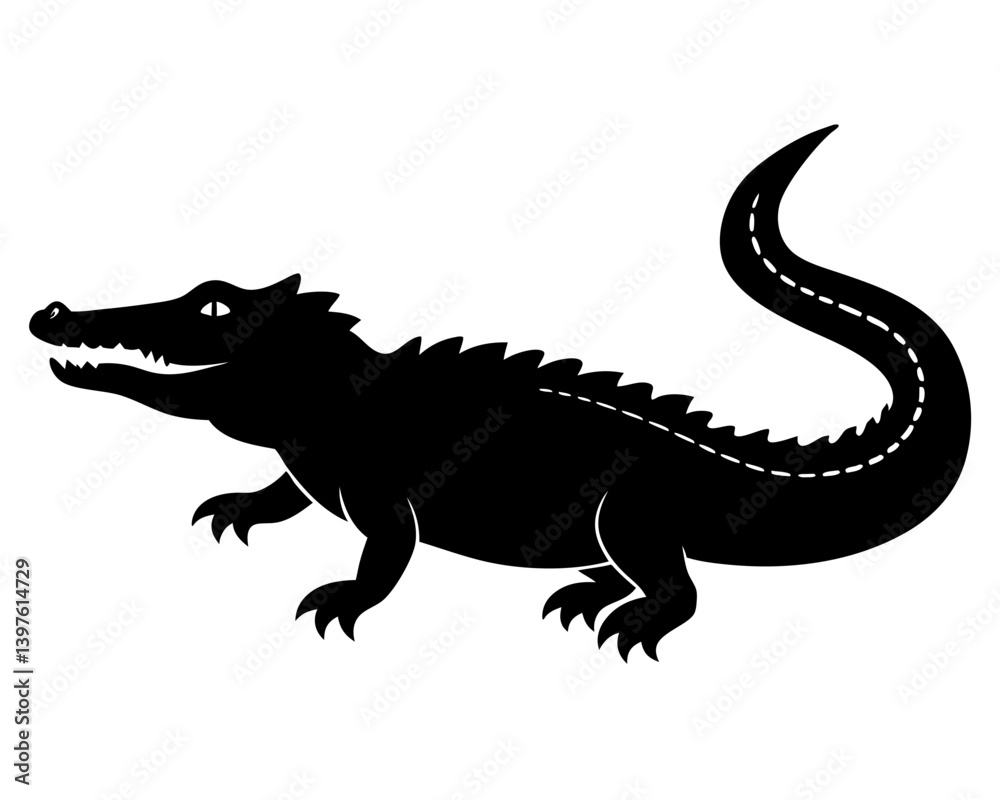 Crocodile Silhouette Vector Design, Crocodile SVG, Crocodile Icon Crocodile Silhouette Vector Design, Crocodile SVG, Crocodile Icon