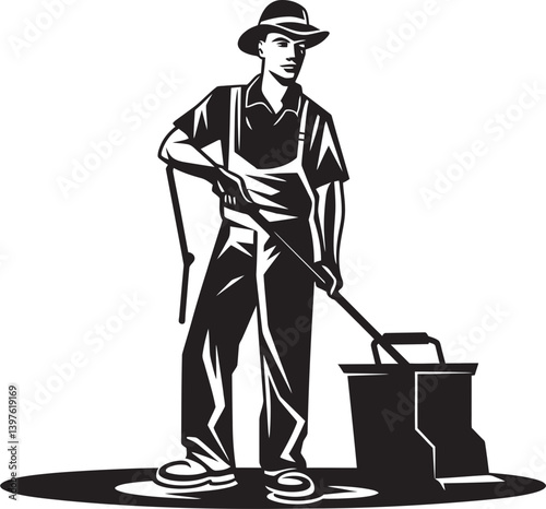 The Journey of a Janitor The Evolution of Cleaning with a Mop and Bucket