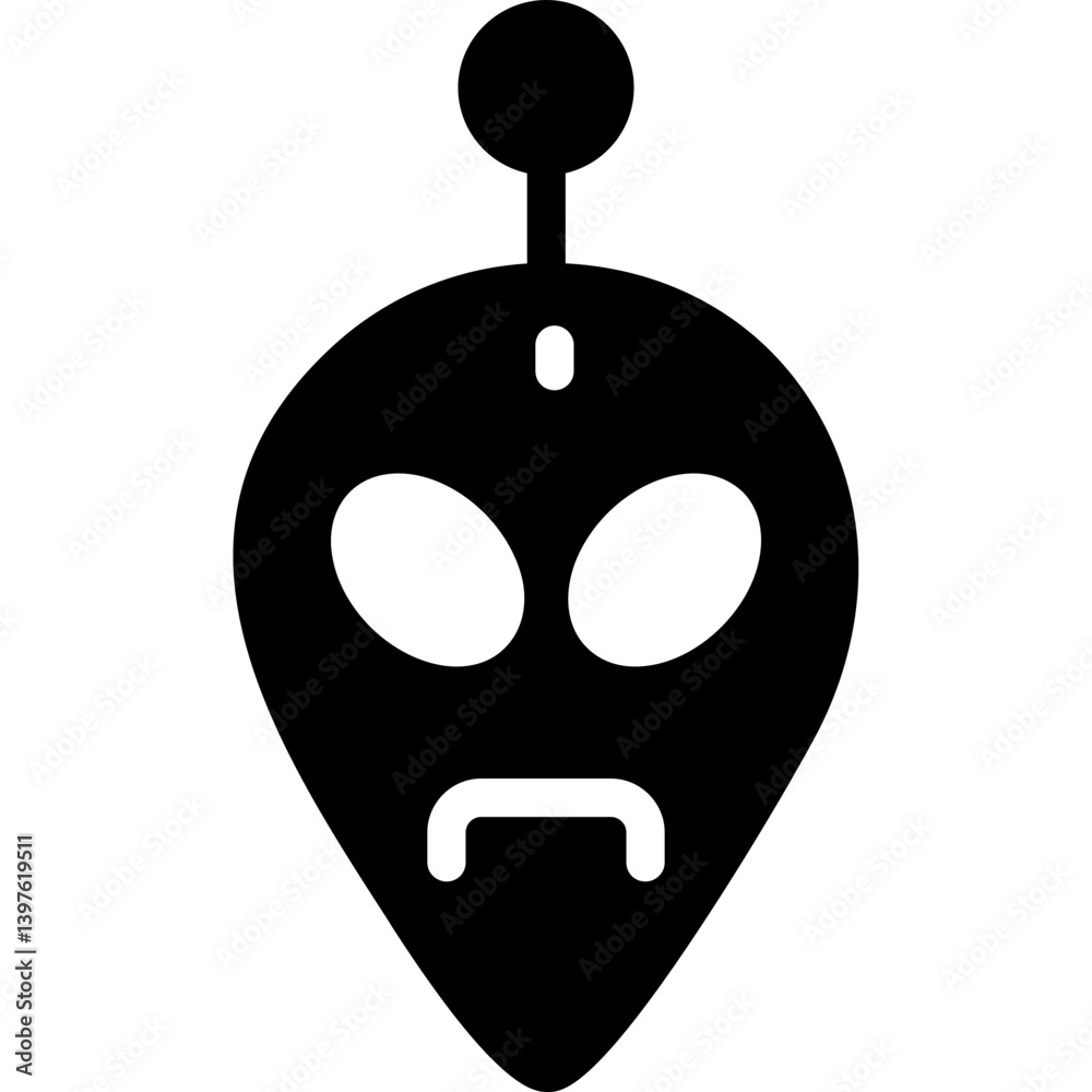Fototapeta premium Alien Glyph Icon