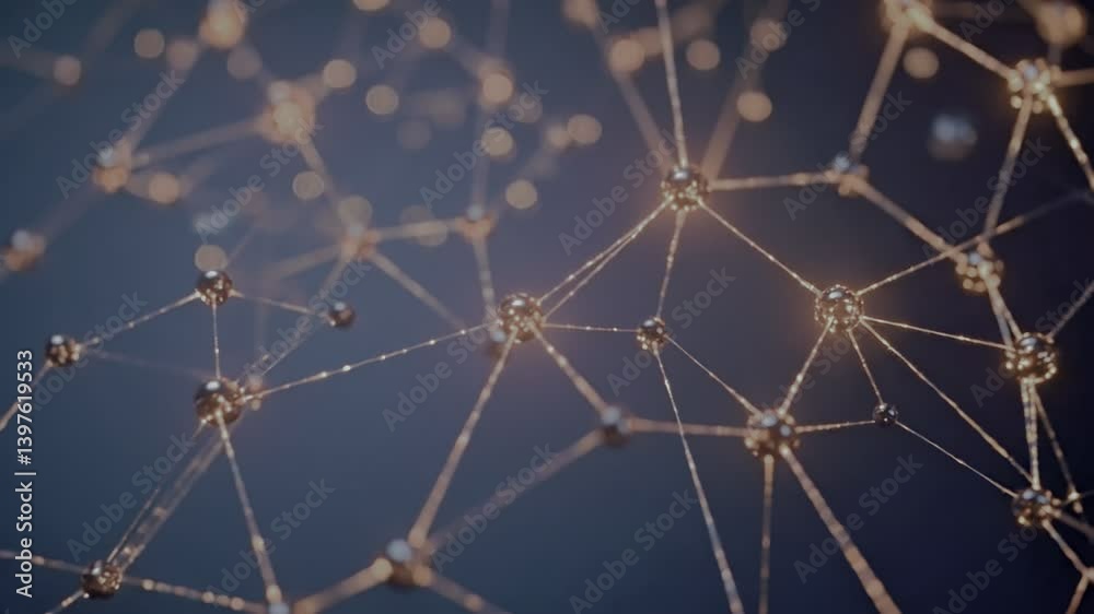 Concept of organizational structure, abstract network design, digital style, in dark tones  Stock Video