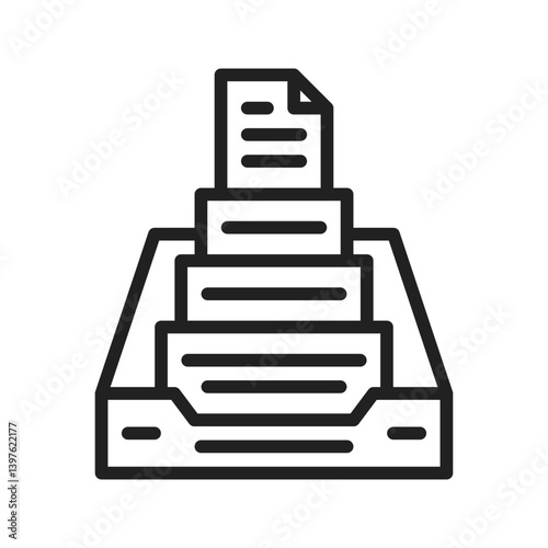 Project Inbox icon vector image. Suitable for mobile apps, web apps and print media.