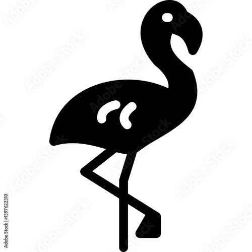 Flamingo Glyph Icon