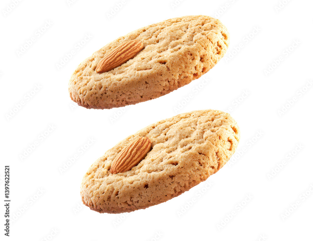 Realistic Almond Cookies for Low-Carb Diets Isolate on Transparent Background, cutout, png Realistic Almond Cookies for Low-Carb Diets Isolate on Transparent Background, cutout, png