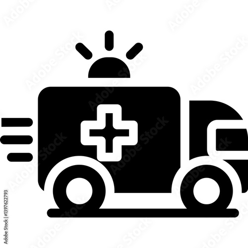 Ambulance Glyph Icon
