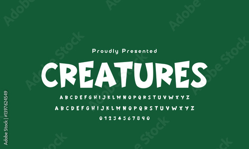 Vector Illustration Playful Handmade Typography. Font For Kids and Games. Kids style colorful font design, playful childish alphabet, letters and numbers vector illustration