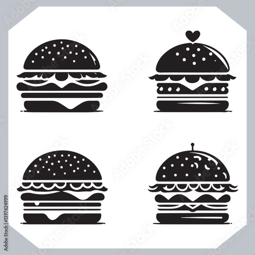 Obraz na płótnie Custom Burger Illustrations for Social Media Campaigns w salonie