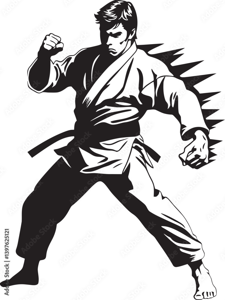 Fototapeta premium Karate Fight Community The Importance of Support and Camaraderie in the Dojo