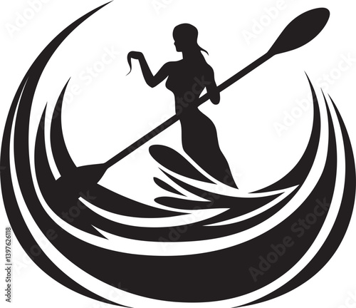 Kayak Yoga Finding Balance with a Kayak Standing Upright in Nature