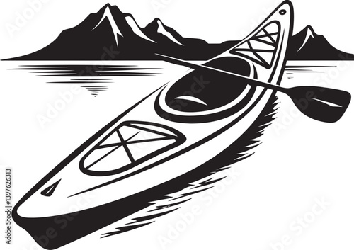 Upright Wonders The Enchanting View of a Kayak in a Vertical Stance