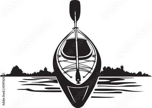 Kayak Reflections Capturing the Magic of an Upright Vessel on Water