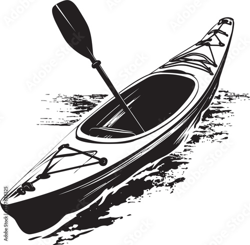 Kayaking in Stillness The Serenity of a Kayak Standing Upright
