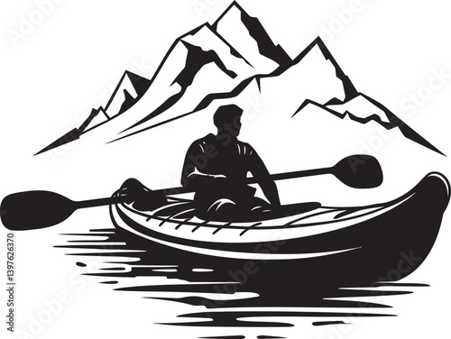The Enchantment of Kayak Balance Standing Upright on Calm Waters