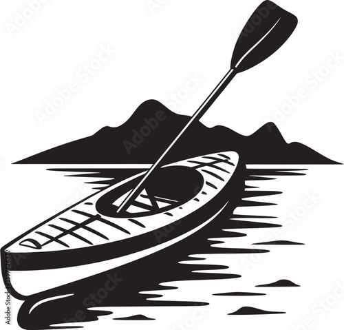 The Artistic Beauty of a Kayak Standing Upright Against Natural Backdrops