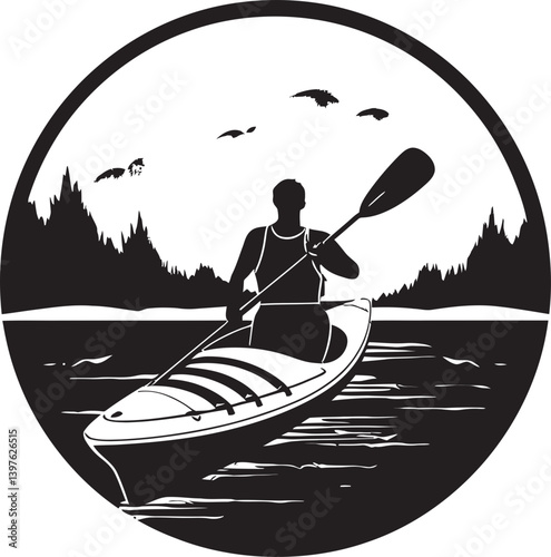 Kayaking in Stillness The Power of an Upright Vessel on Calm Waters