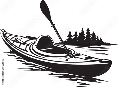 A Kayak  Journey Standing Tall Amidst Nature  Embrace
