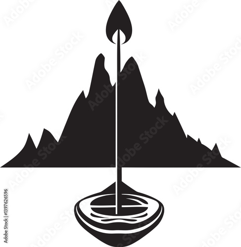 Kayak Balance Standing Tall in the Embrace of Nature  Wonders