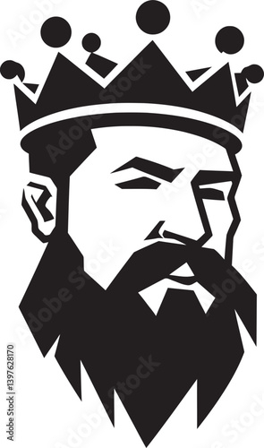 The Crowned Monarch The Unique Combination of Beard and Crown on a King  Head