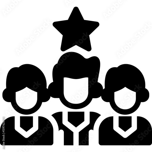 Team Leader Glyph Icon