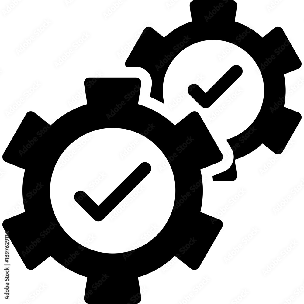 Team Execution Glyph Icon Team Execution Glyph Icon