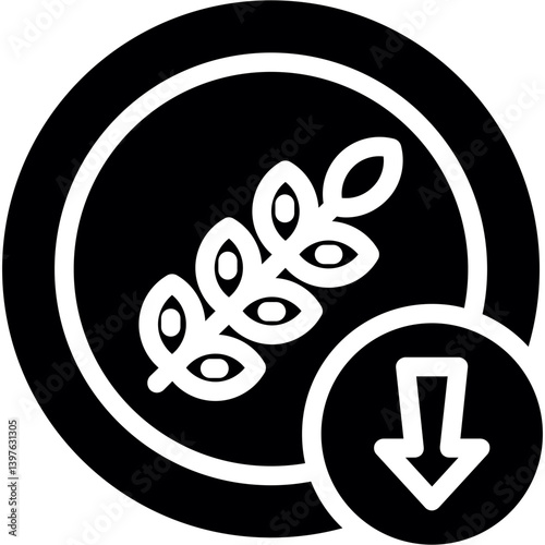 Low Calorie Glyph Icon