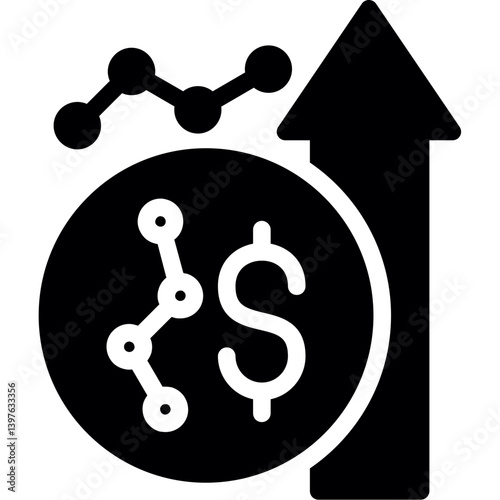 Business Revenue Glyph Icon