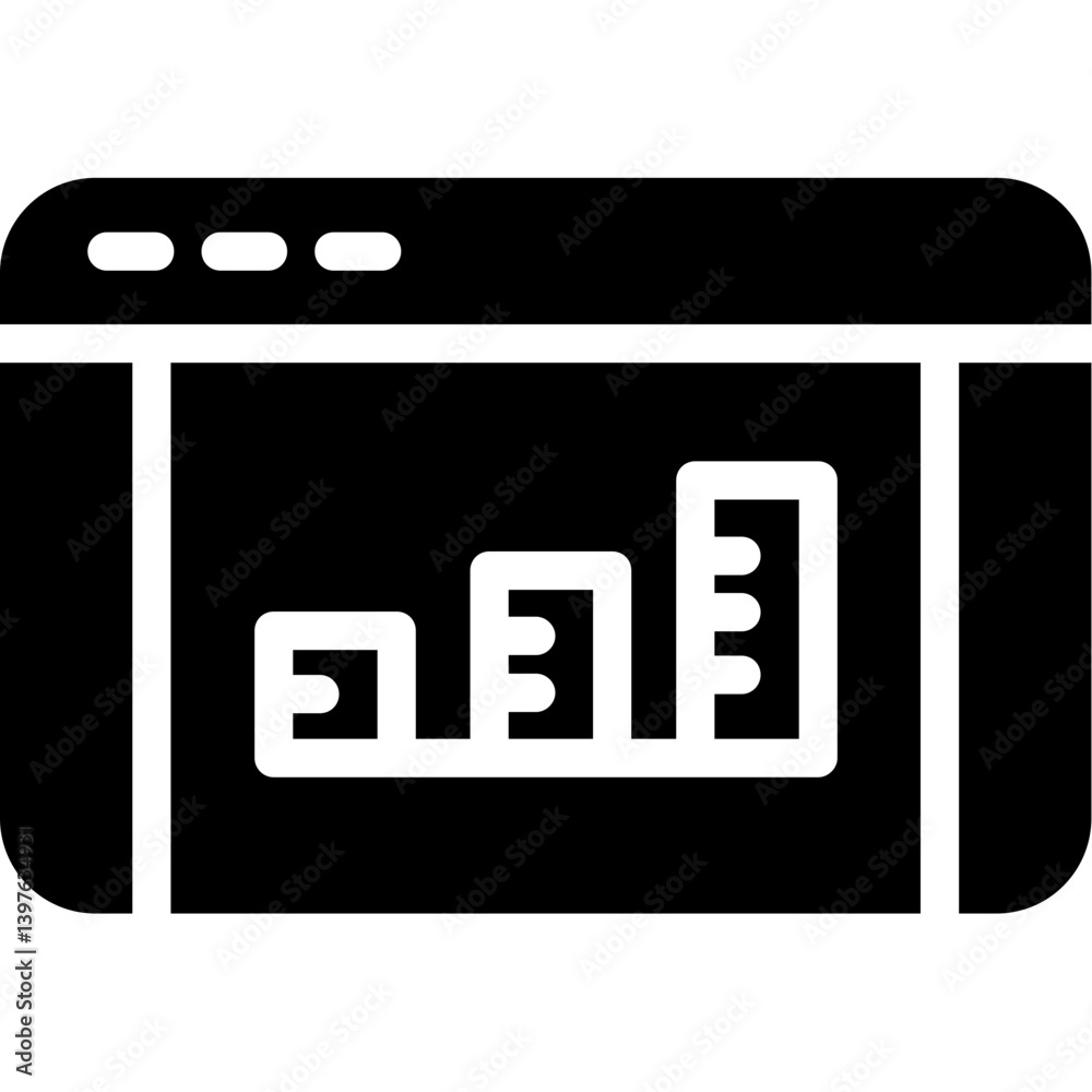 Marketing Analytics Glyph Icon Marketing Analytics Glyph Icon