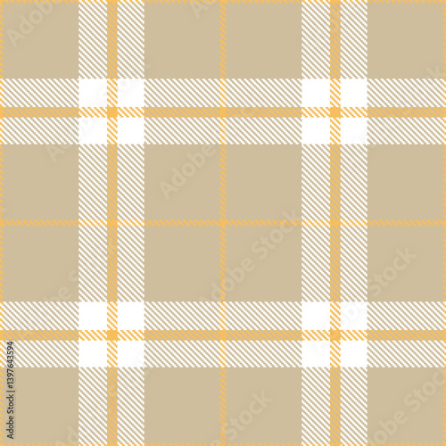 Light butterscotch Seamless Tartan with Dark putty accents Textile Design