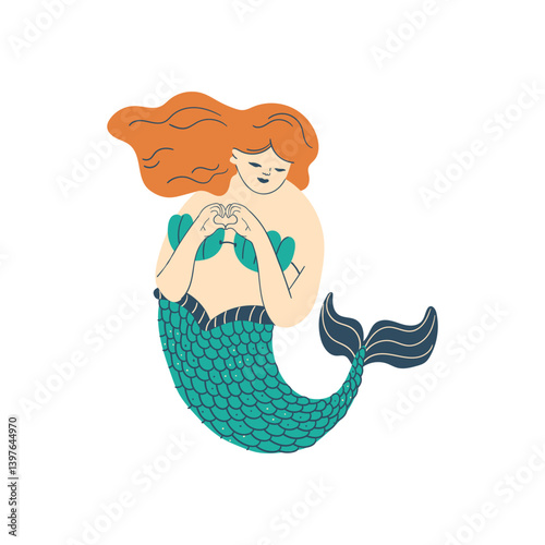 Woman mermaid sea ocean fairy tale character