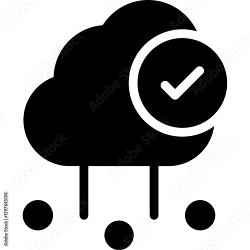 Cloud Computing, cloud storage, online collaboration, cloud network, digital workspace, remote access, cloud services, cloud security, internet-based computing, data storage Glyph Icon