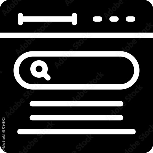 Search Bar Glyph Icon