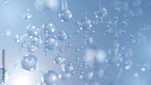 Wallpaper Mural solangepras molecular structure 3d, selective serotonin reuptake inhibitor structural chemical formula view from a microscope Torontodigital.ca