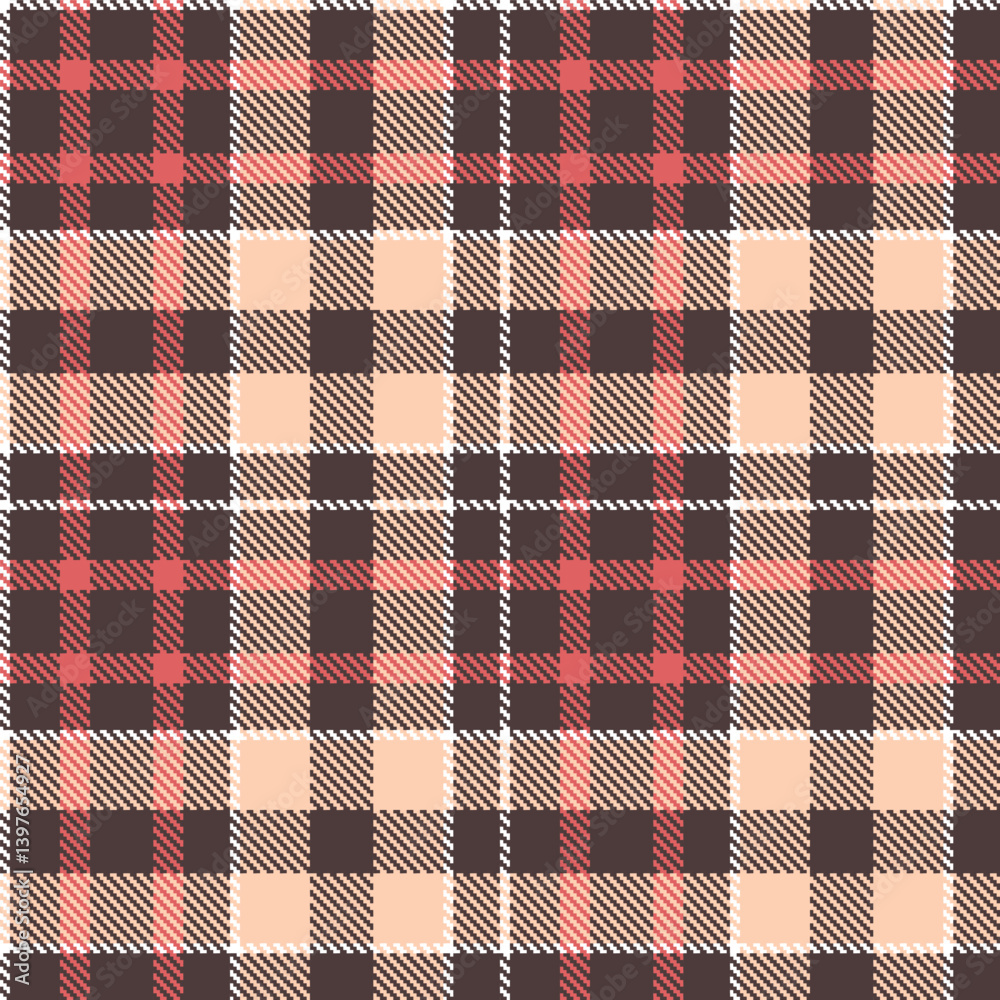 custom made wallpaper toronto digitalDusky dark grey and Warm white Seamless Tartan Textile Design