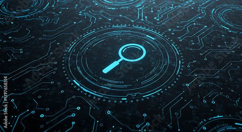 search magnifying electronic circuit board