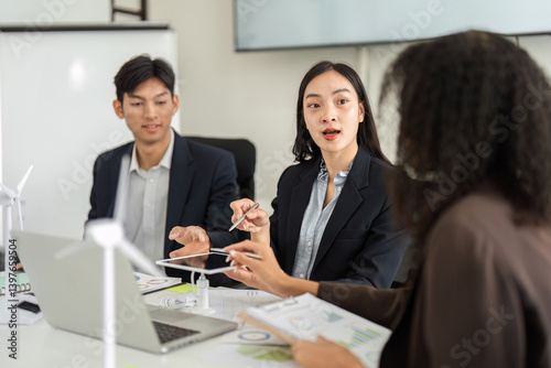 Renewable Energy Planning and Team Dynamics. Engaging discussion about sustainable models led by a committed team.