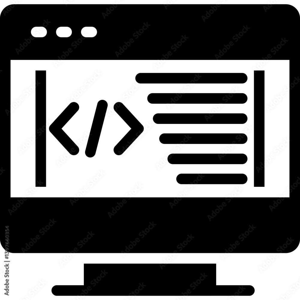 Coding Workshop Glyph Icon