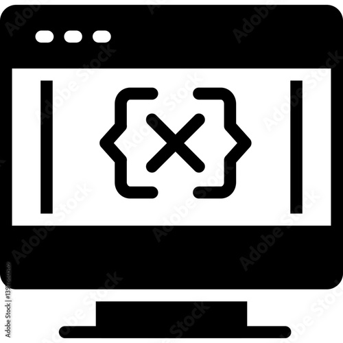 Code Variables Glyph Icon