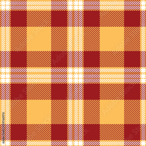 Neon butterscotch Tartan patterns fabric texture. Elegant Warm white Seamless Tartan