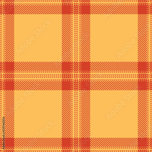 Plaid pattern seamless. Rustic butterscotch & Vivid deep orange Tartan Textile Design. 