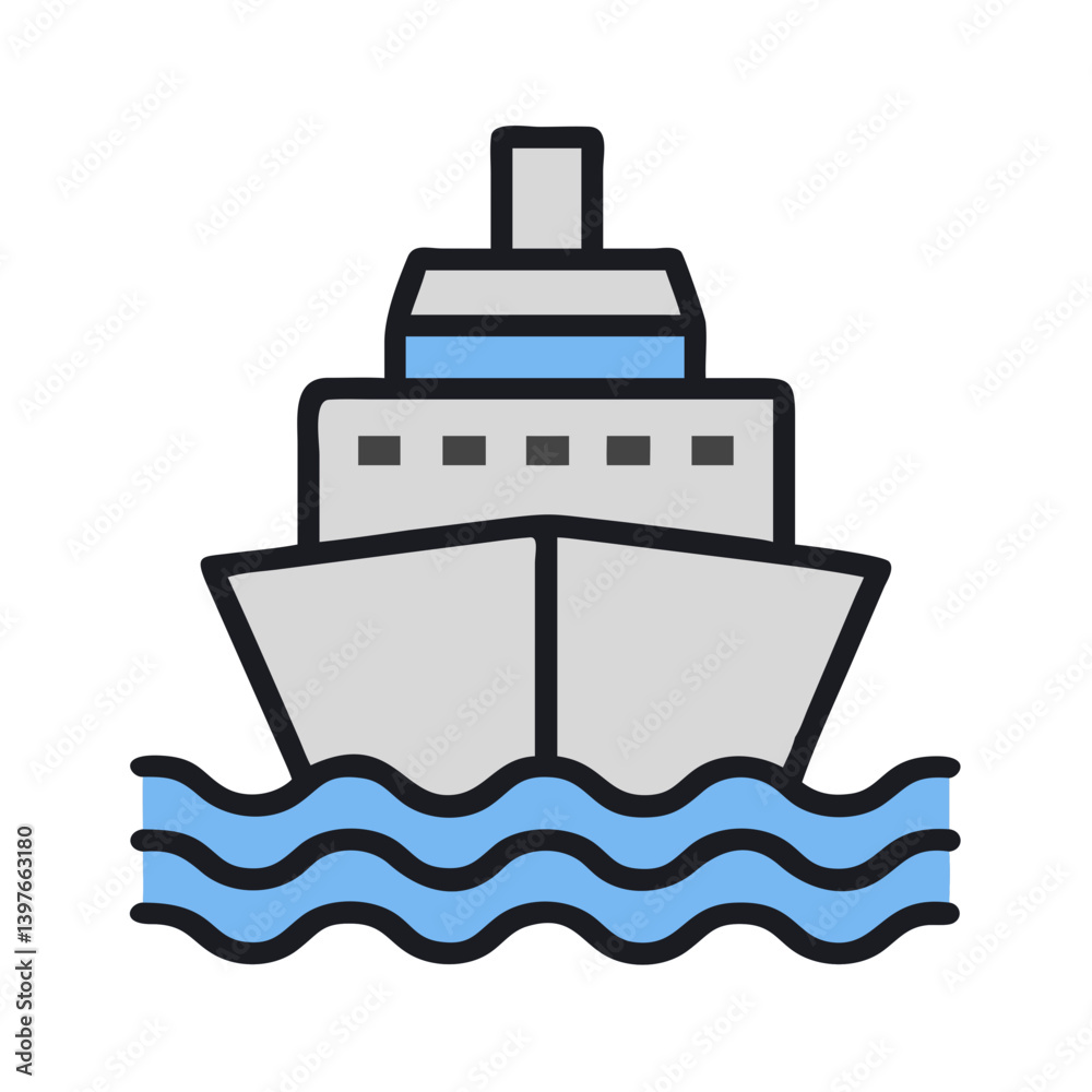Freight Ship Icon Design Freight Ship Icon Design