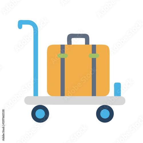 Luggage Cart Icon Design