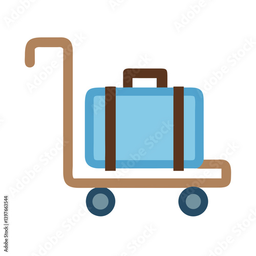 Luggage Cart Icon Design