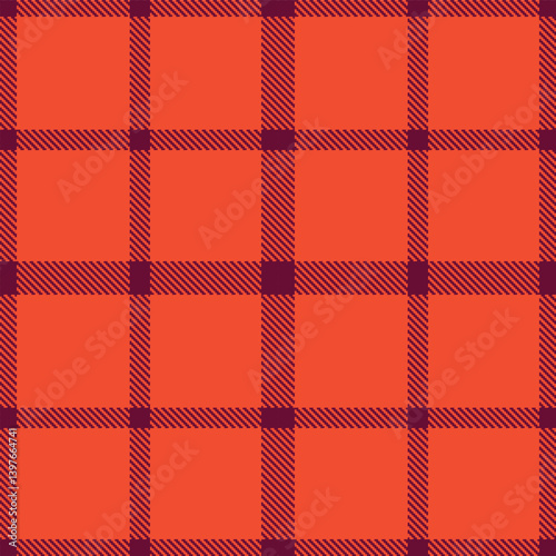 Mellow merlot Tartan patterns fabric texture. Elegant Highland orangey red Seamless Tartan